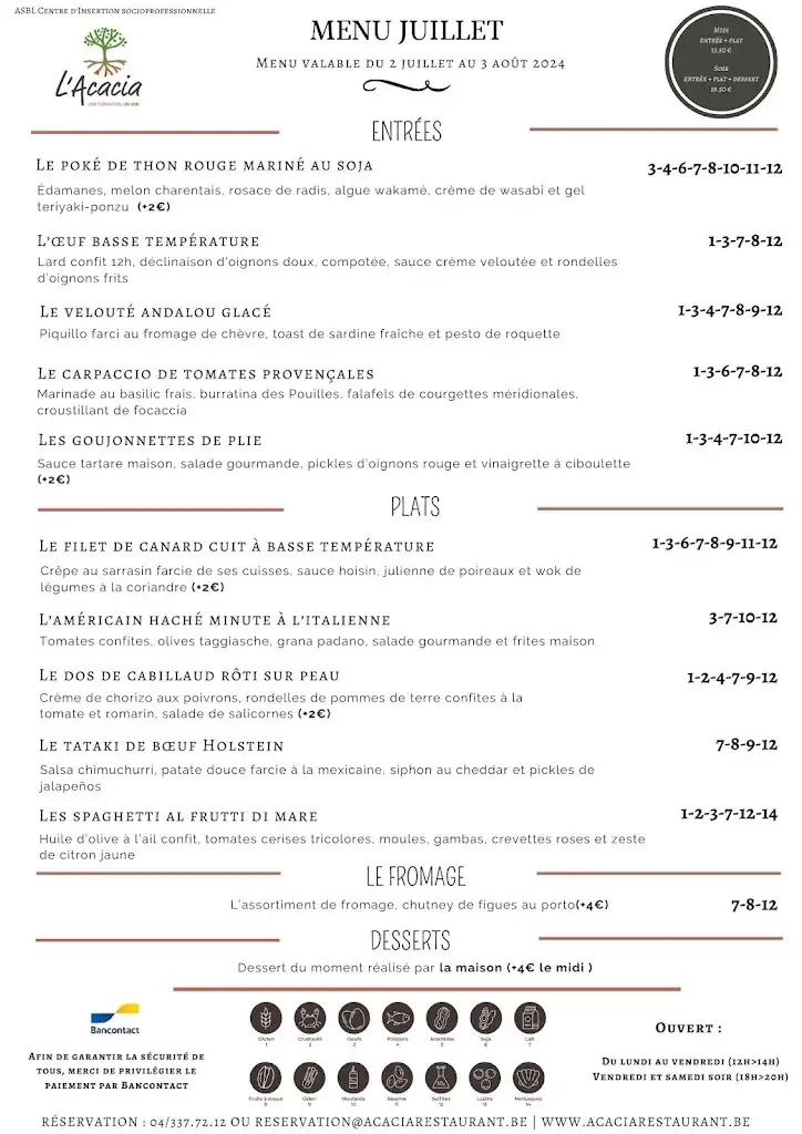 Menu_L'acacia - Training Center Horeca_Seraing_image_4