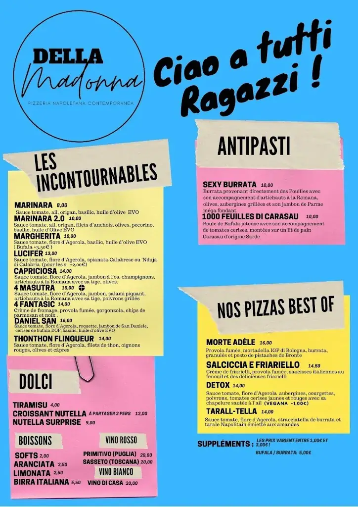 Menu_Della Madonna_Seraing_image_1