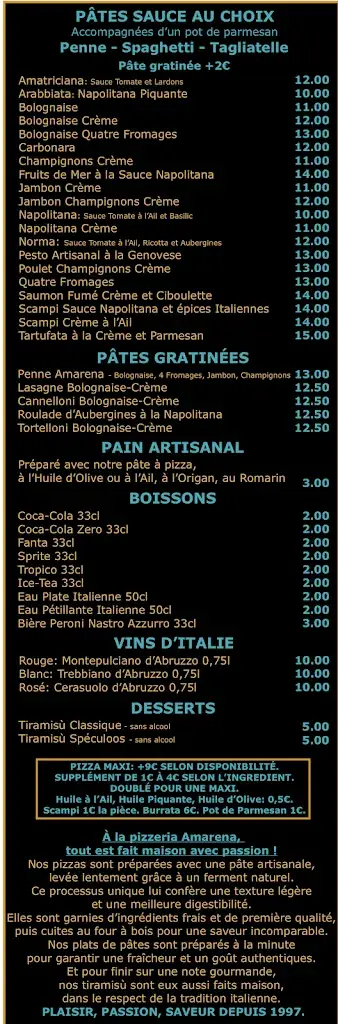 Menu_Pizzeria Amarena_Seraing_image_2