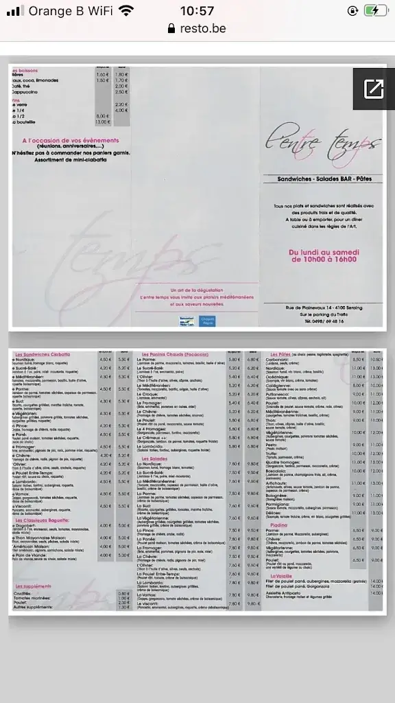 Menü_L'Entre Temps_Seraing_Bild_1