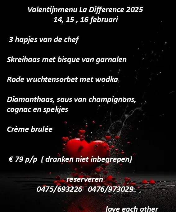 Menu_restaurant la-difference_Bredene_image_1