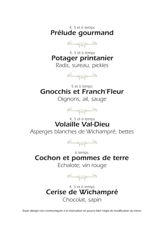 Menu_La Ferme aux Plumes - Schwaz_Theux_image_1