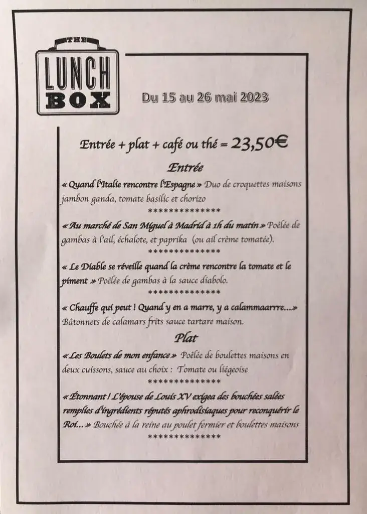 Menu_L'Étincelle - Brasserie Restaurant_Sombreffe_image_2