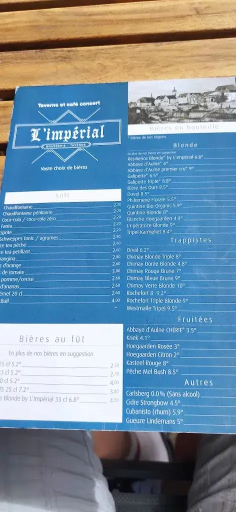 Menü_L'Impérial_Thuin_Bild_1