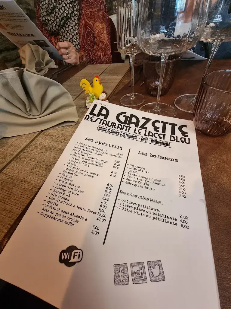 Menu_Le Lacet Bleu_Tournai_imagen_1