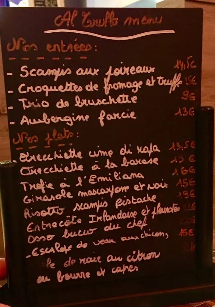 Menü_Al Trullo_Tubize_Bild_1