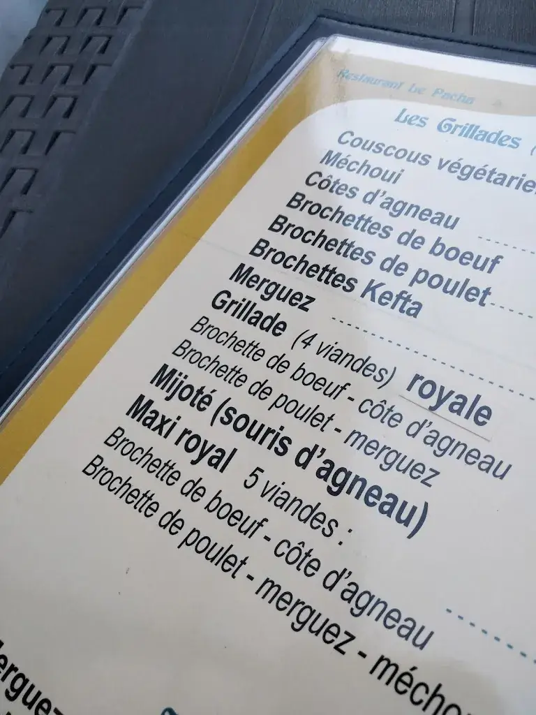 Menü_Restaurant le PACHA_Sprimont_Bild_1