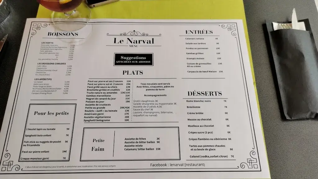 Menü_Le Narval_Sprimont_Bild_3