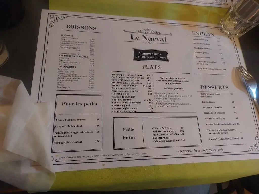 Menü_Le Narval_Sprimont_Bild_4