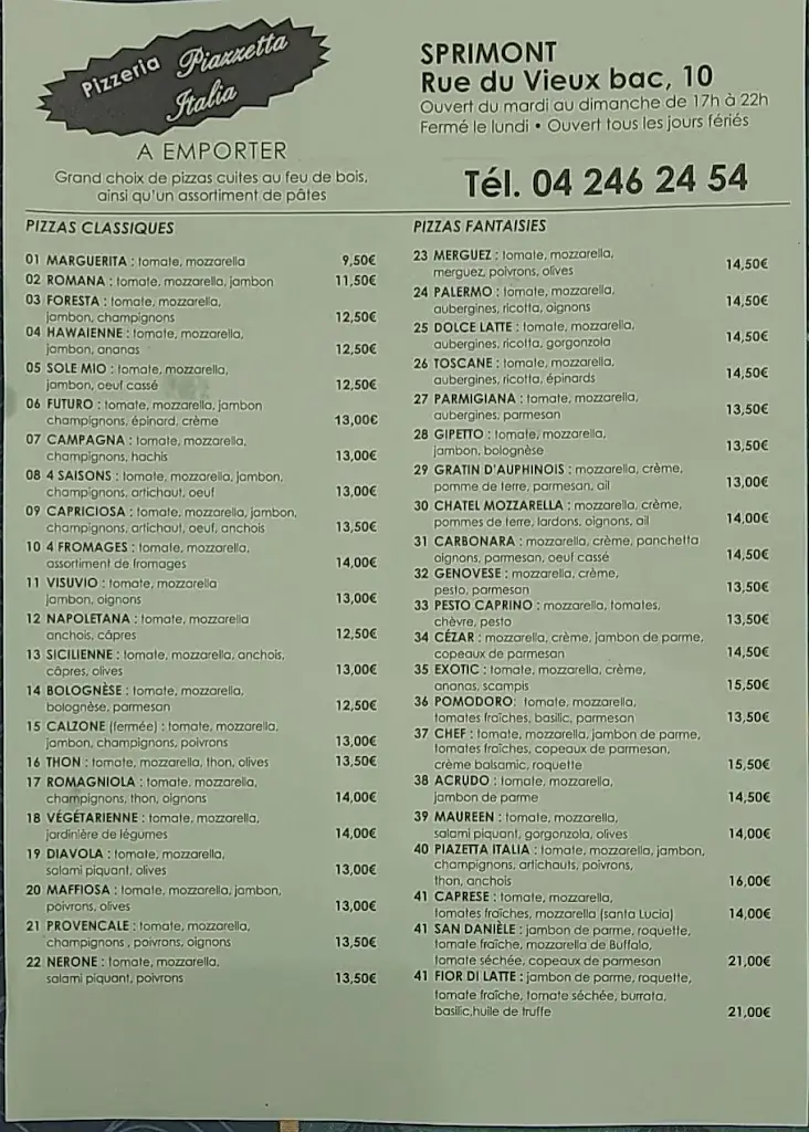 Menu_Piazzetta Italia_Sprimont_image_1