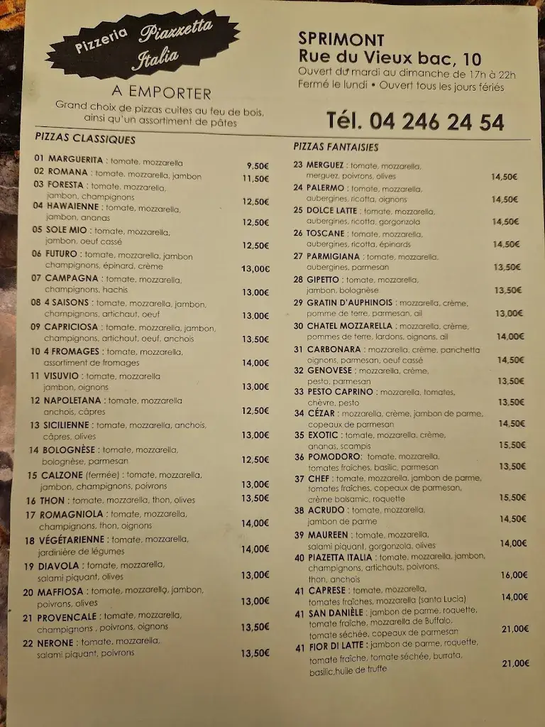 Menu_Piazzetta Italia_Sprimont_image_2