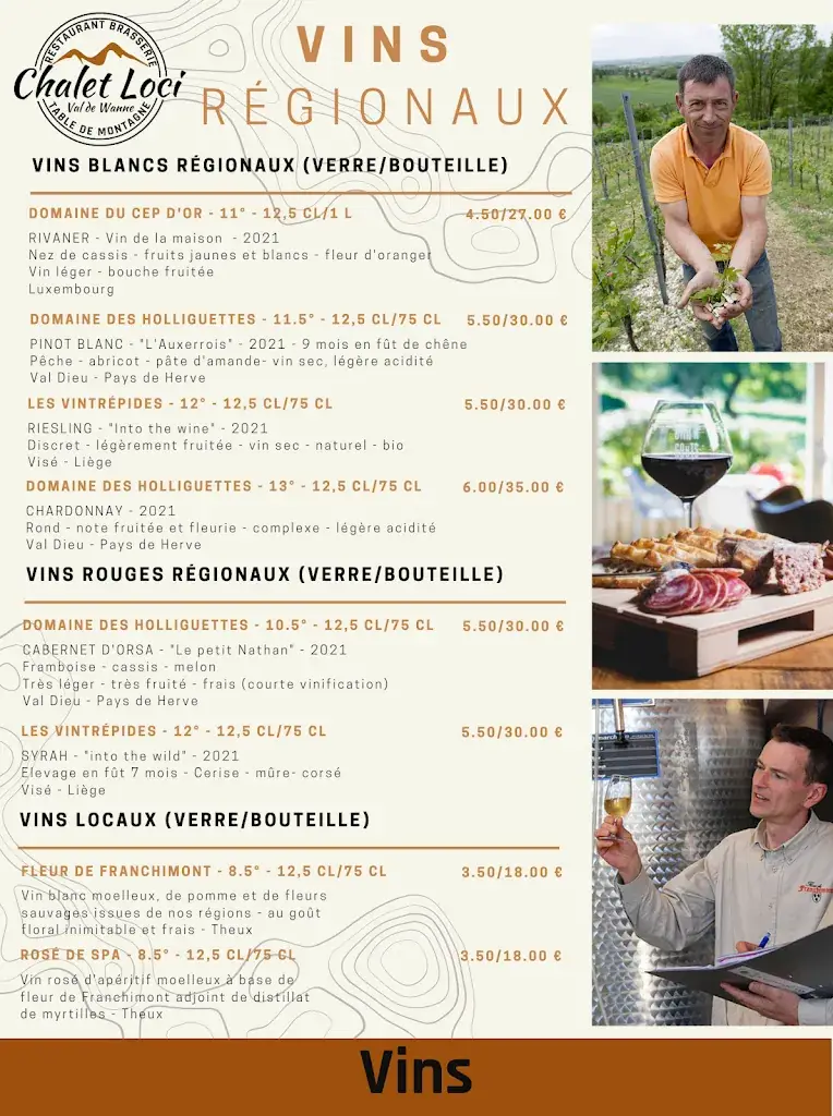 Menu_Chalet restaurant Loci - Val de Wanne_Trois-Ponts_image_4