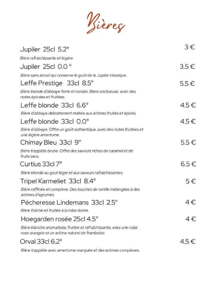 Menü_Le Prestige Waremme_Waremme_Bild_4