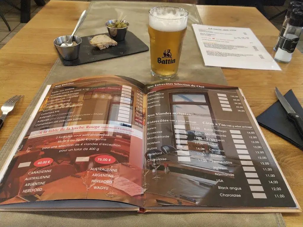 Menü_La Vache Rouge restaurant_Walcourt_Bild_2