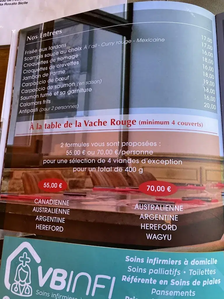 Menü_La Vache Rouge restaurant_Walcourt_Bild_4