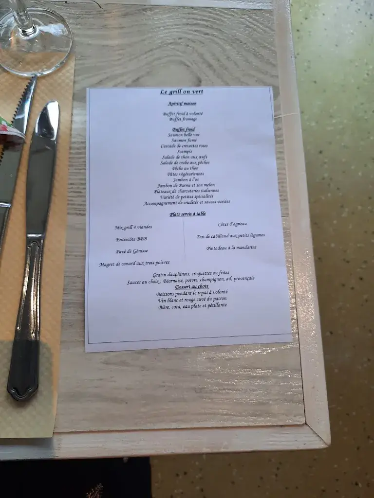 Menu_Traiteur Restaurant Le Grill - On - Vert_Amay_imagen_1