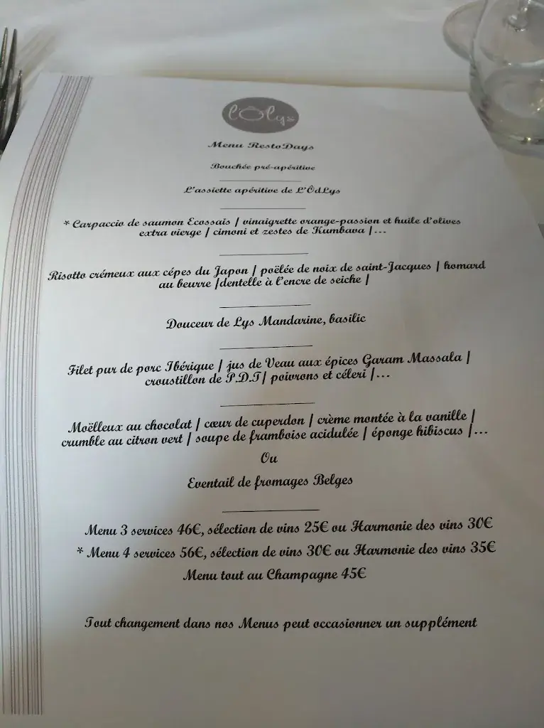Menu_Gastronomie du Mayeur_Wanze_image_1