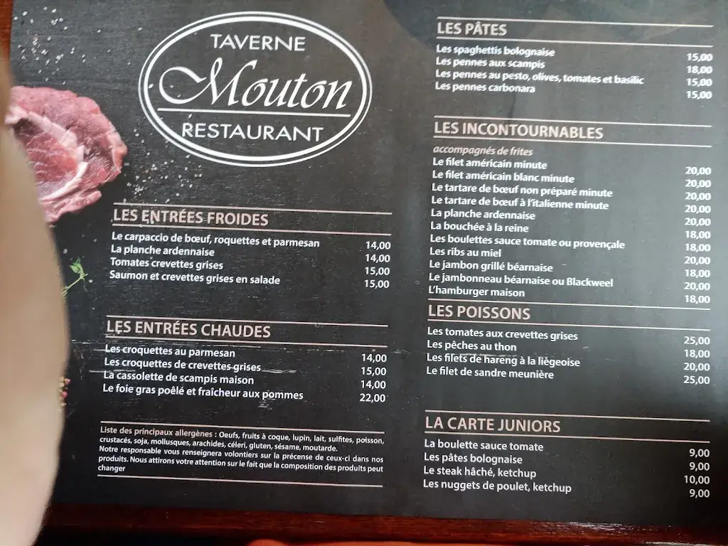 Menü_Tavern Mouton_Rochefort_Bild_2