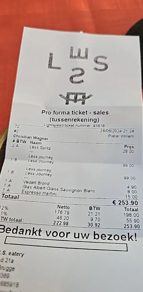 Christian Wagner_LESS Eatery_Brugge_review