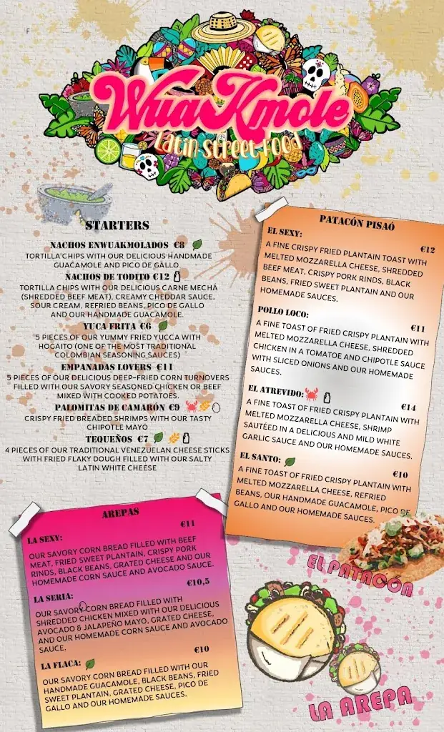 Menu_WuaKmole Latin Street Food_Brugge_image_1