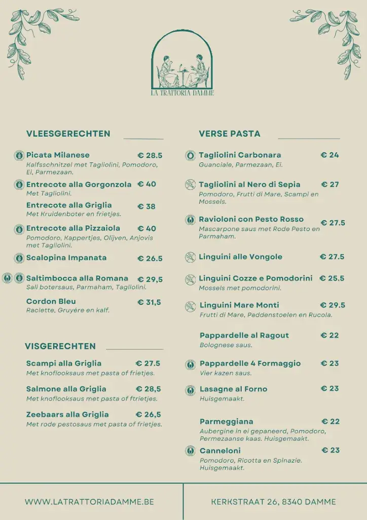 Menü_La Trattoria Damme_Damme_Bild_1
