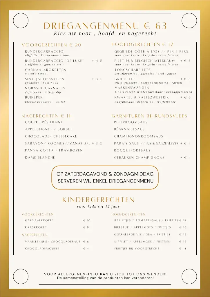 Menu_De Kleine Rietgans_Damme_imagen_1