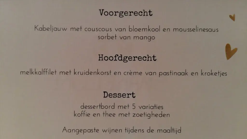 Menu_De Kleine Rietgans_Damme_imagen_3