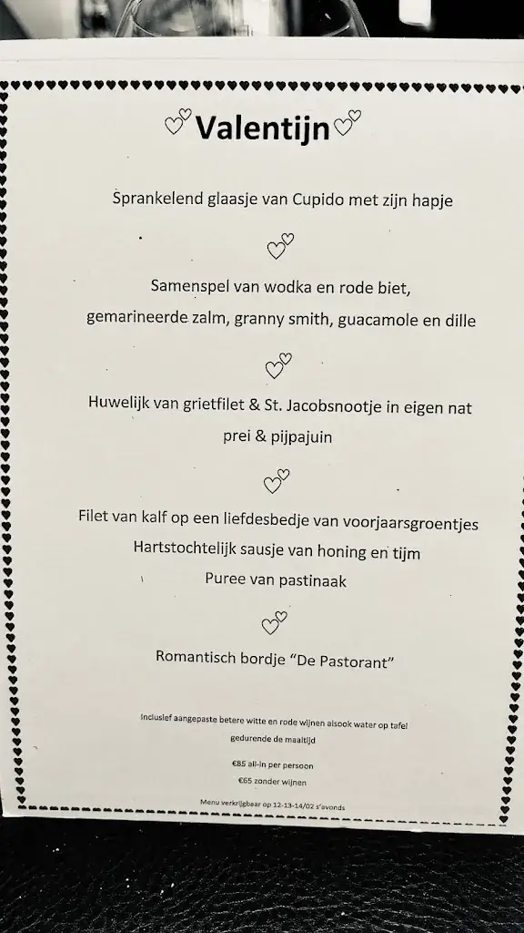 Menu_De Pastorant_Veurne_image_1