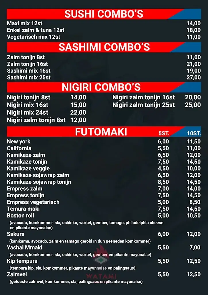 Menu_Watami Sushi & Grill_Buggenhout_image_1