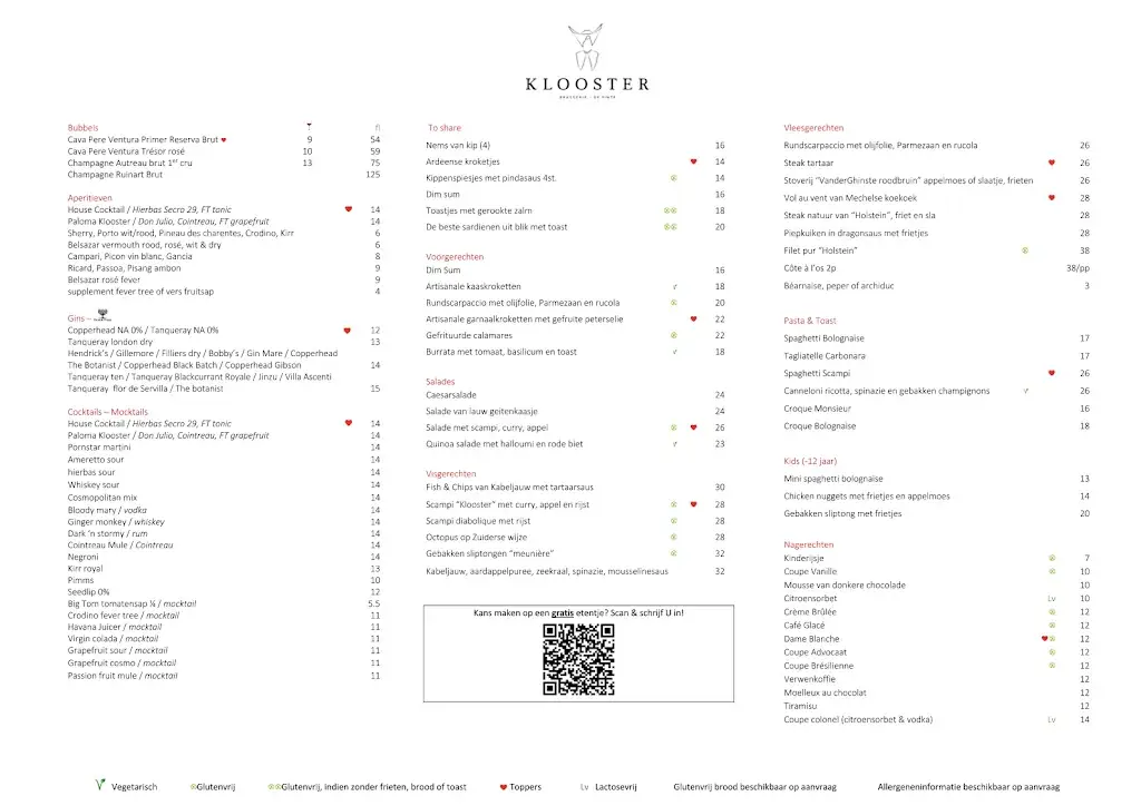 Menu_'t Klooster_Pinte_image_1