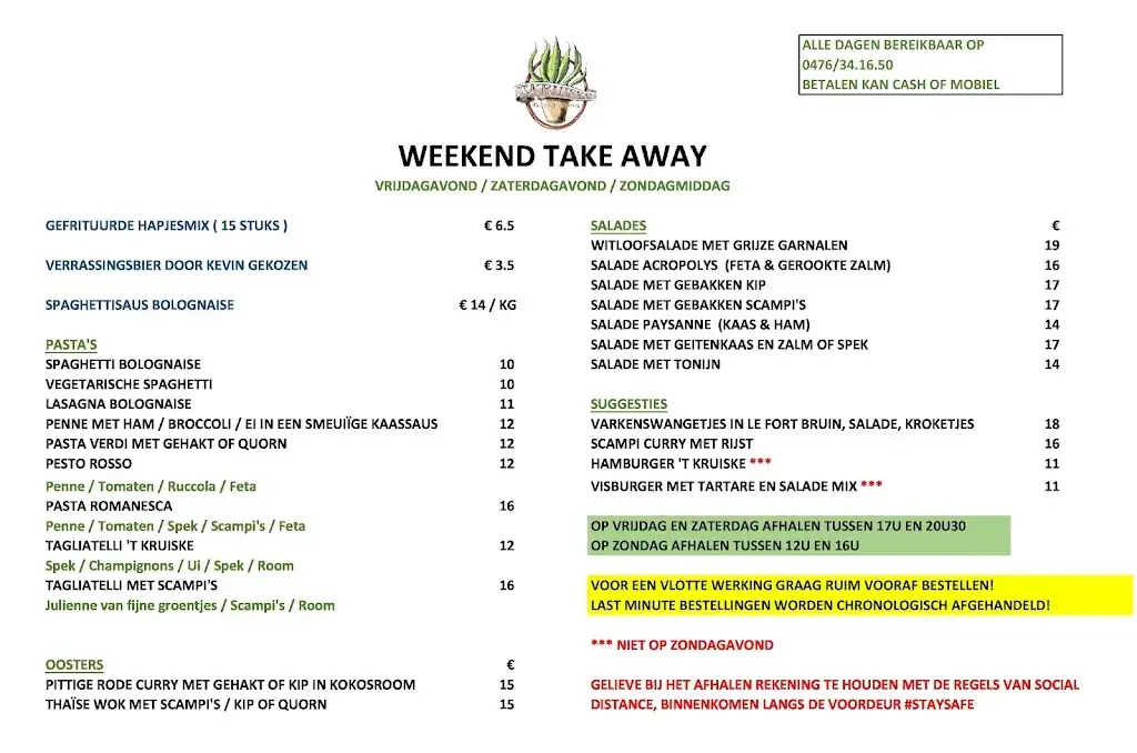 Menü_Eet-,whisky - en bierkroeg 't Kruiske_Deerlijk_Bild_4