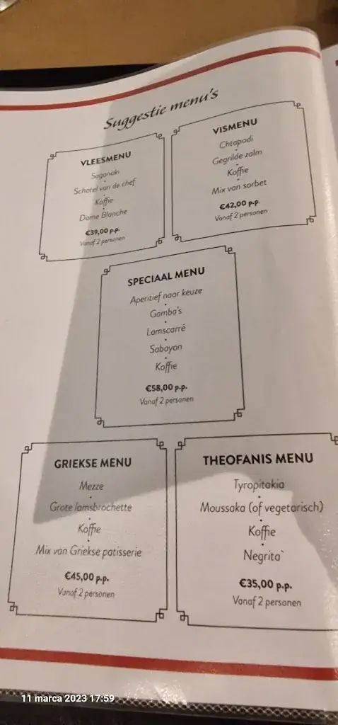 Menü_Theofanis Grieks Restaurant_Dendermonde_Bild_2