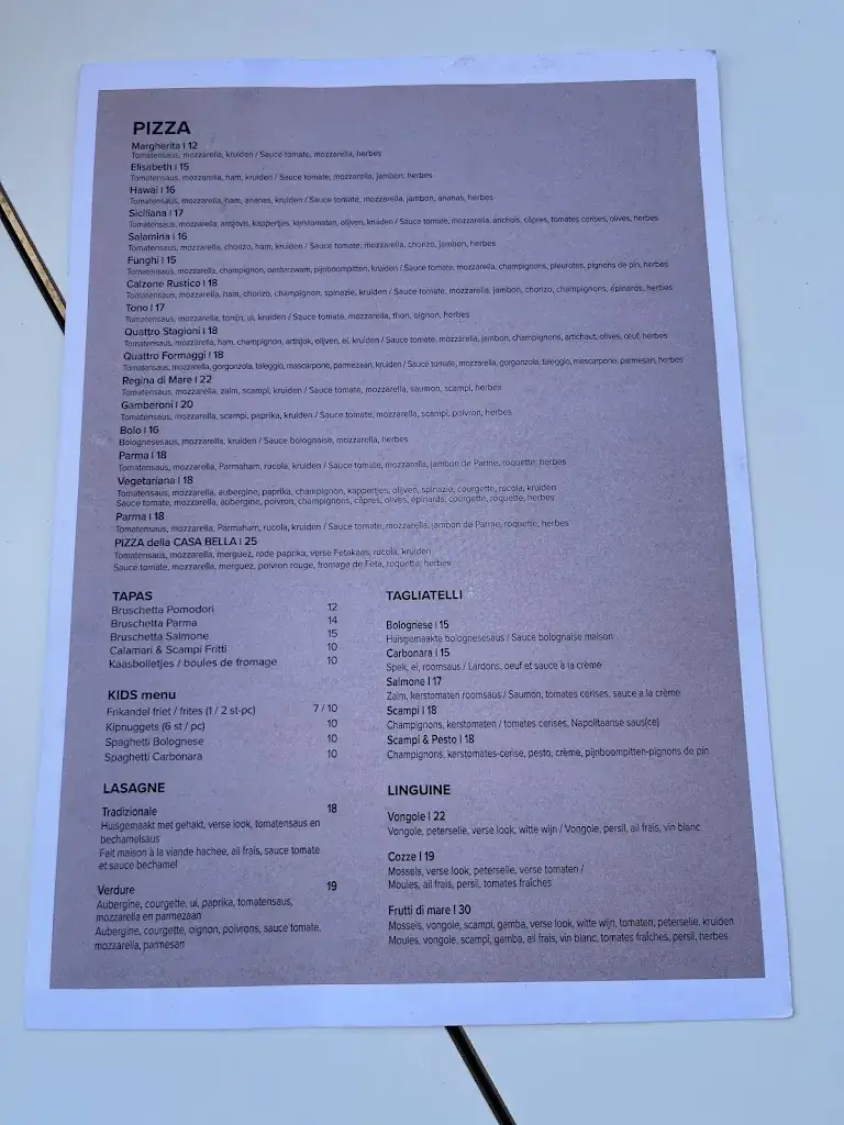 Menü_Casa Bella De Panne_Panne_Bild_3