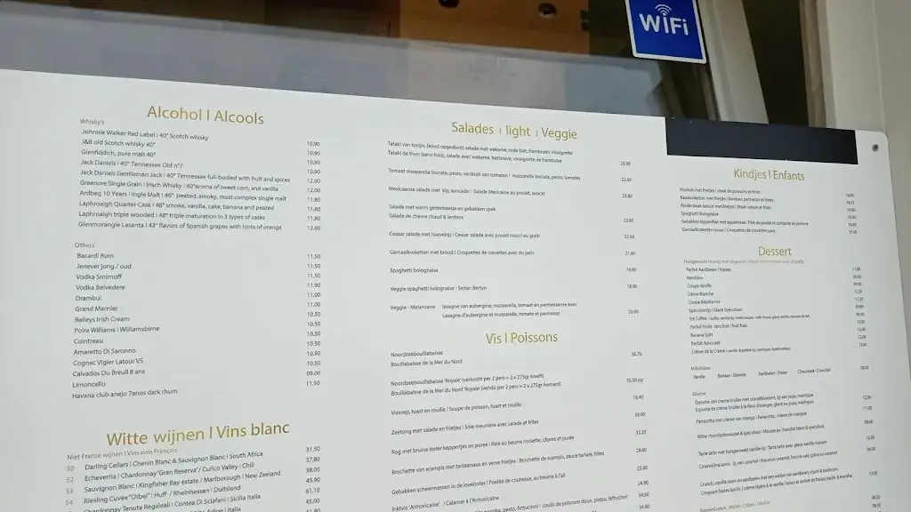 Menu_Leopold 1 Restaurant Brasserie_Panne_image_1