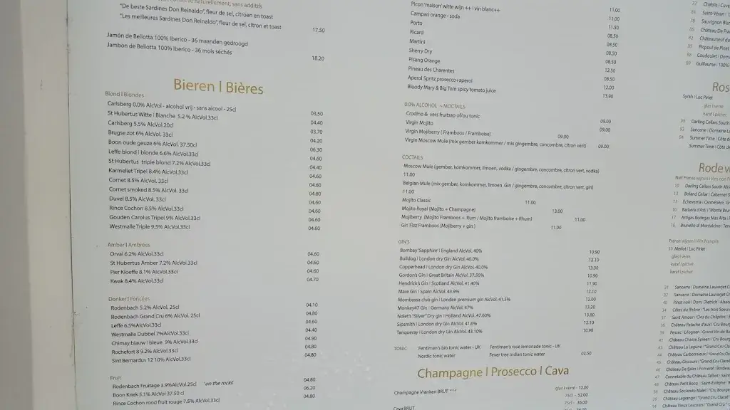 Menu_Leopold 1 Restaurant Brasserie_Panne_image_4