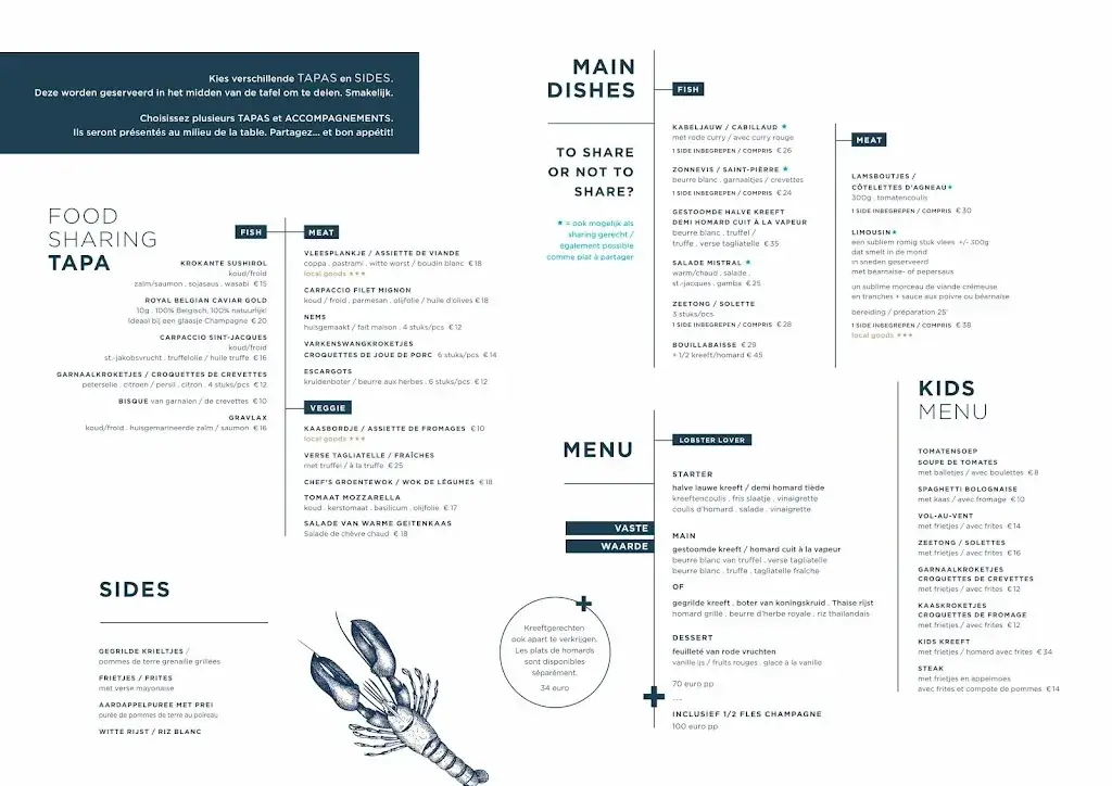 Menu_Restaurant Imperial De Panne_Panne_imagen_1