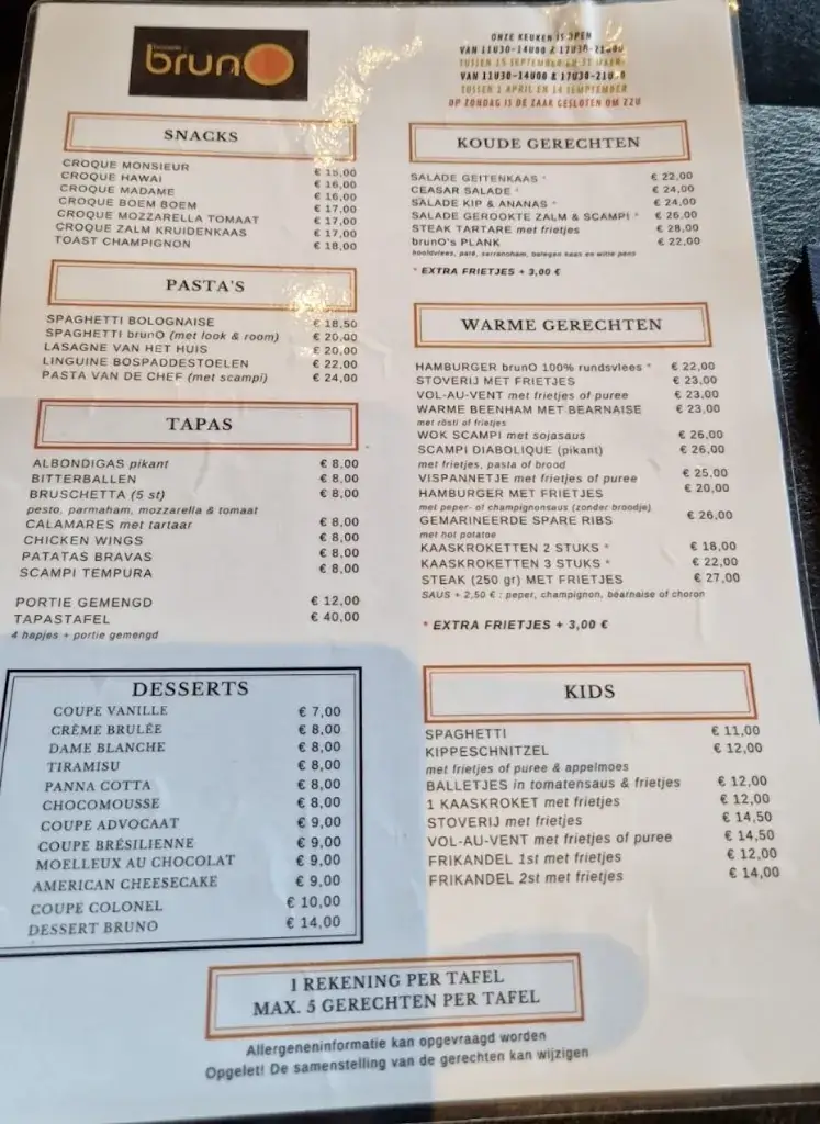 Menu_Brasserie BrunO_Deinze_image_1