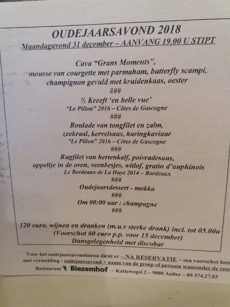 Menü_'t Biezemhof_Aalter_Bild_2