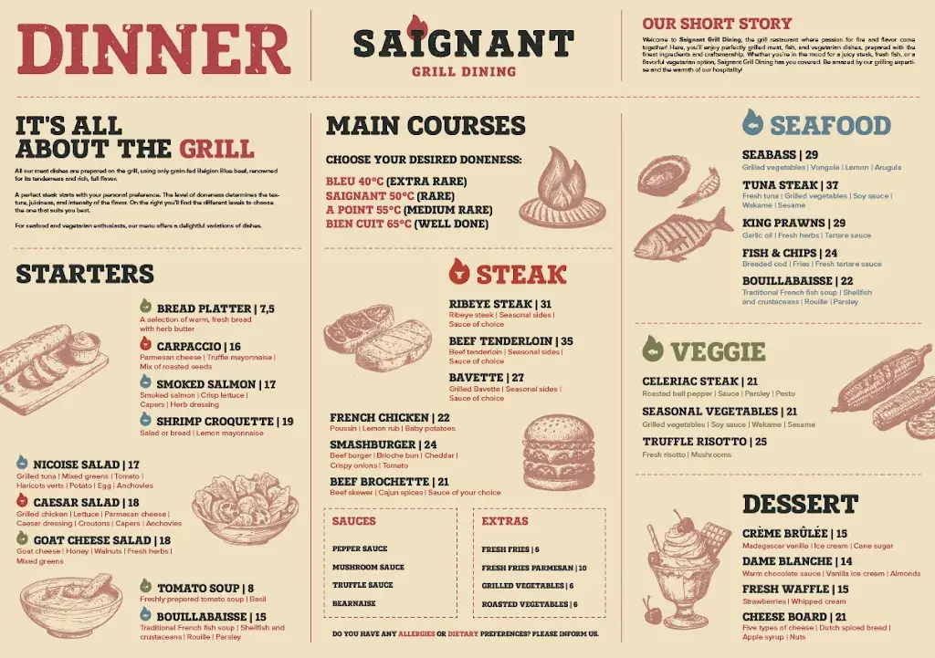 Menü_Saignant Grill Dining_Machelen_Bild_2