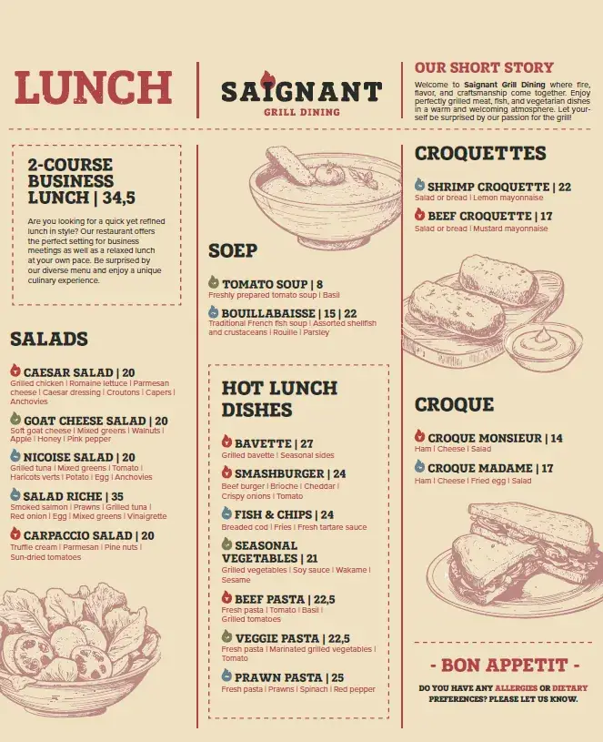Menü_Saignant Grill Dining_Machelen_Bild_4