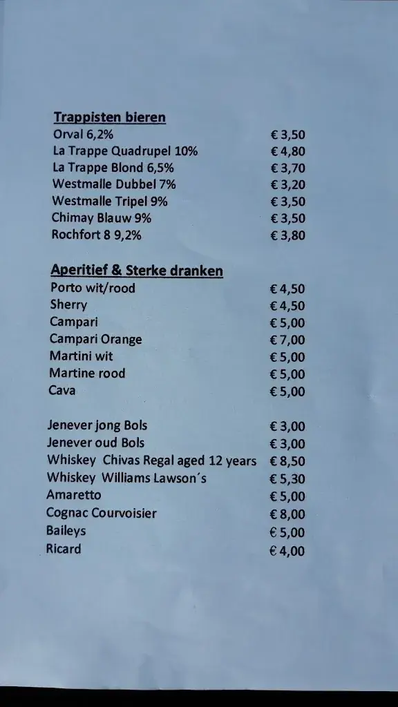 Menü_Taverne De witte haas_Dessel_Bild_2