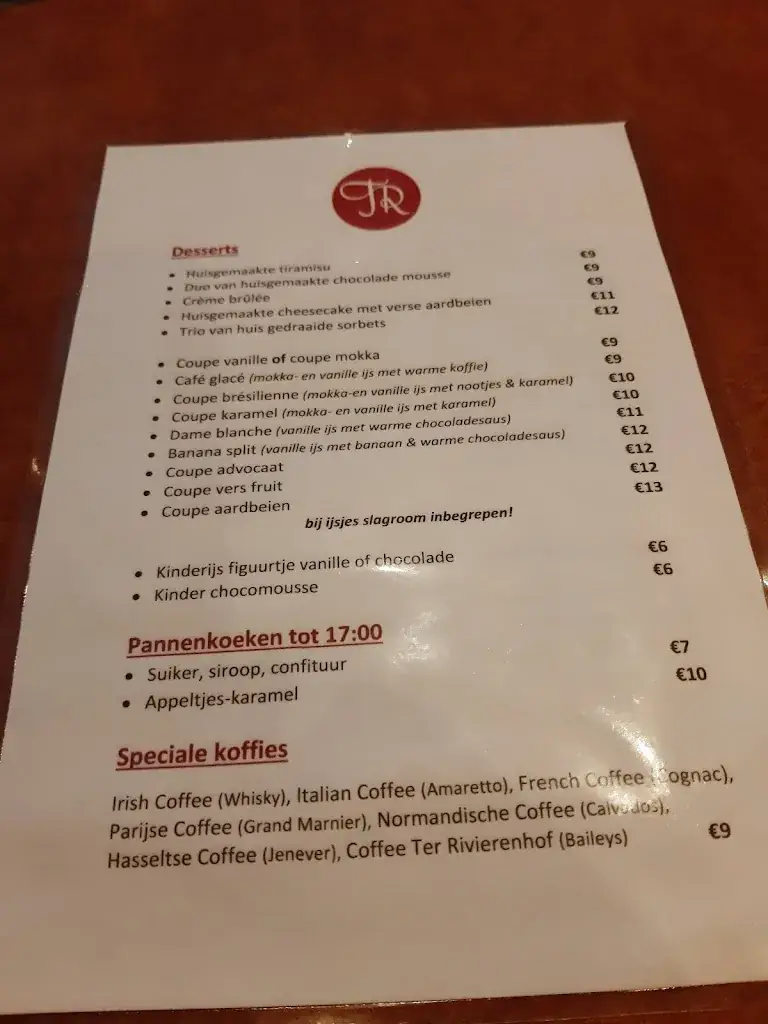 Menu_Ter Rivierenhof (Restaurant/Taverne) gelegen buiten het park!_Antwerpen_image_1