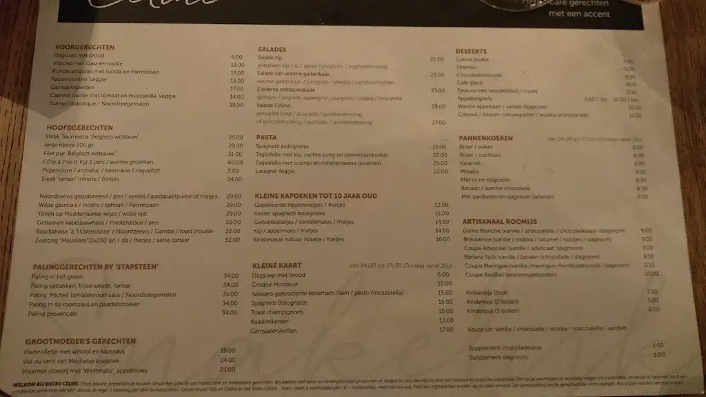 Menu_Bistro Céline_Destelbergen_image_3