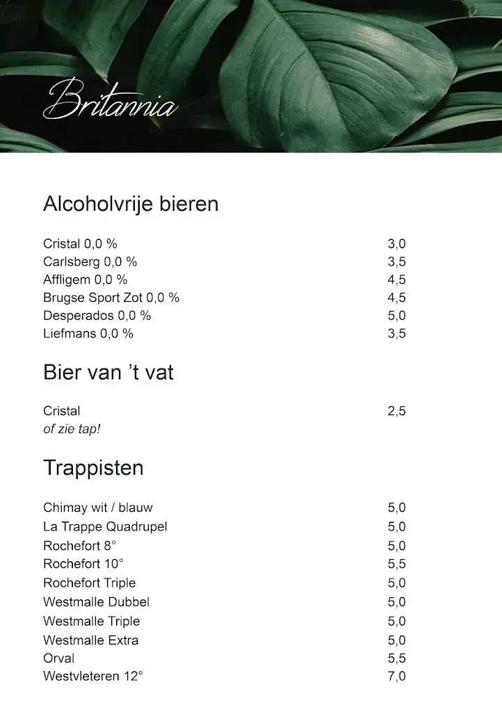 Menü_Brasserie Britannia_Destelbergen_Bild_2