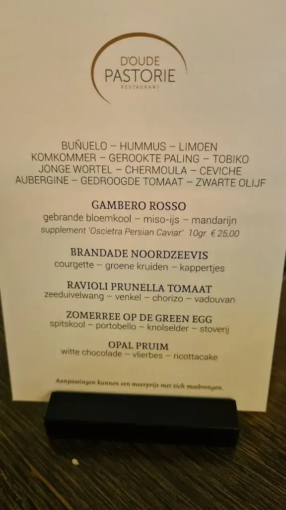 Menu_D'Oude Pastorie_Lochristi_image_2