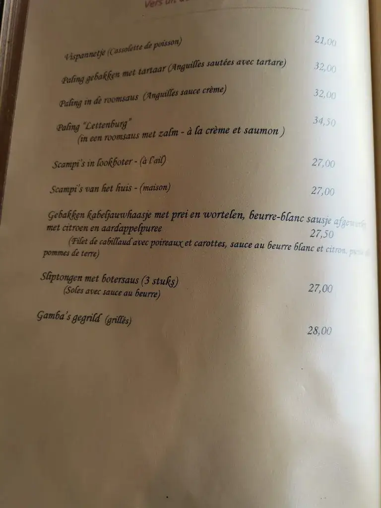 Menü_Restaurant Lettenburg_Diksmuide_Bild_3