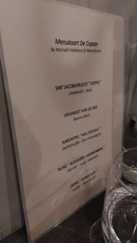 Menü_Restaurant De Copain_Dilbeek_Bild_1