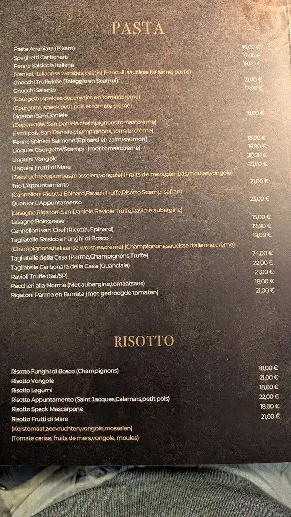 Menu_L'Appuntamento_Dilbeek_image_1