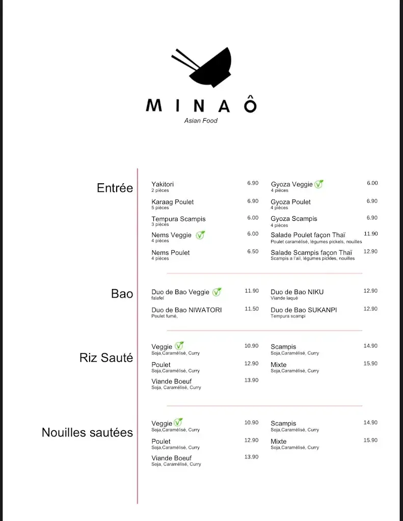 Menü_Minaô Dilbeek_Dilbeek_Bild_2