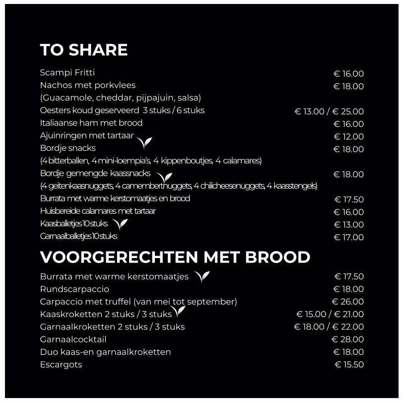 Menu_Bistro De Orangerie Evergem_Evergem_imagen_1